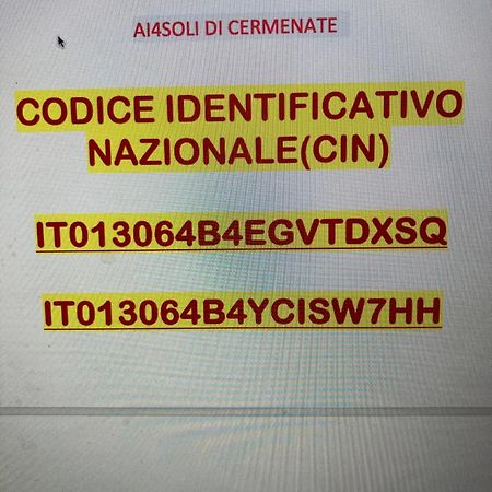 "Ai 4 Soli" Cermenate Εξωτερικό φωτογραφία